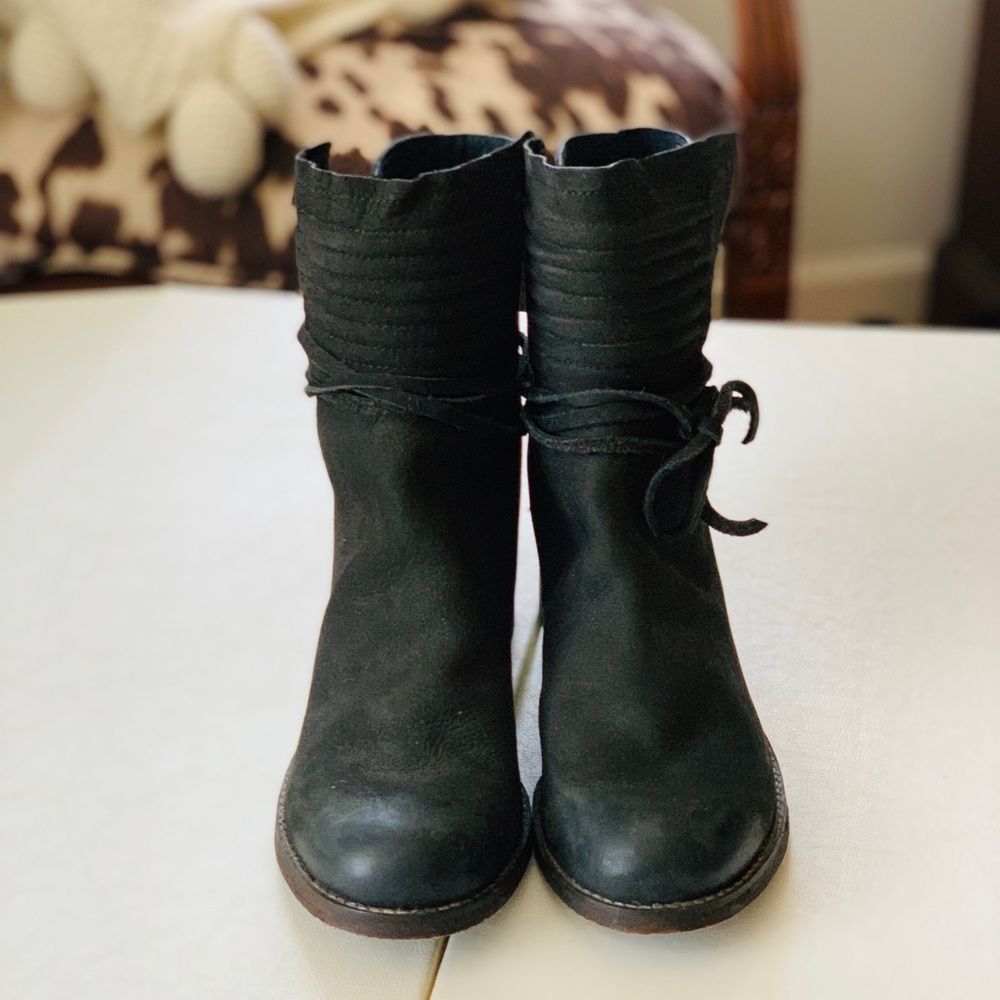 Free People black suede boots